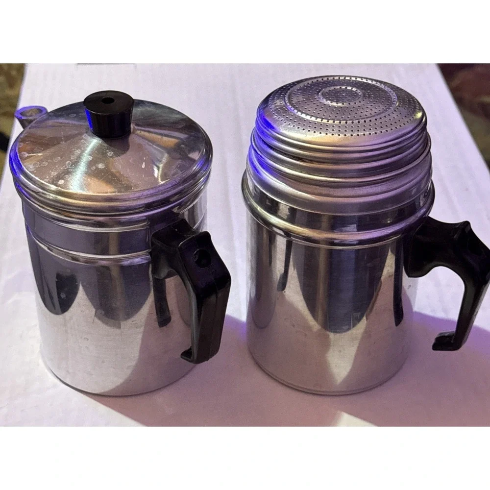 Vintage Alsa Express Napoletana 6 Cup Coffee Pot Italy Aluminum w/ Original Box